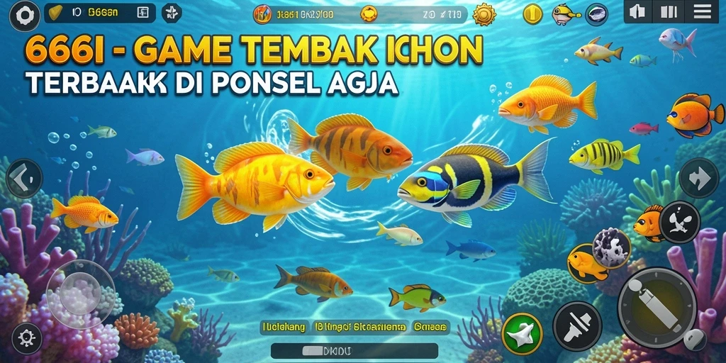 Tampilan gameplay menembak ikan yang seru dan menyenangkan.