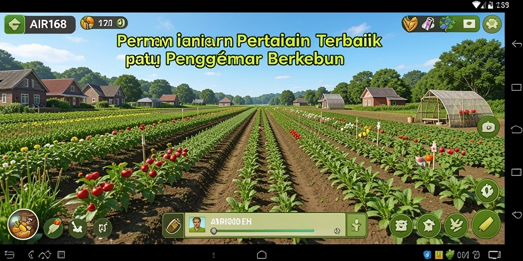 Tangkapan layar gameplay AIR168 yang menampilkan aktivitas berkebun.