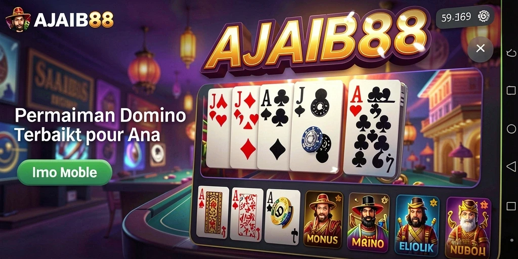 Screenshot utama AJAIB88 menunjukkan gameplay Domino yang seru.