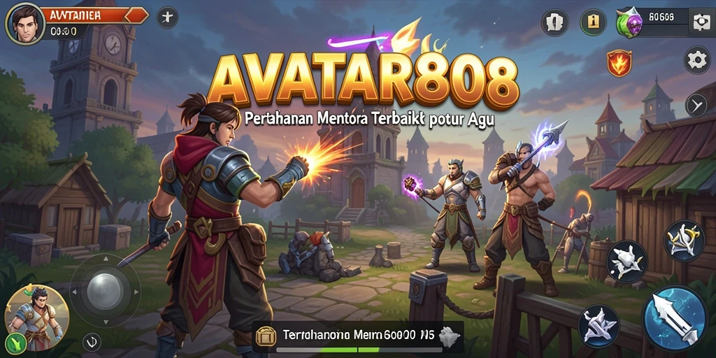 Screenshot gameplay AVATAR808 yang menunjukkan aksi Tower Defense yang seru.