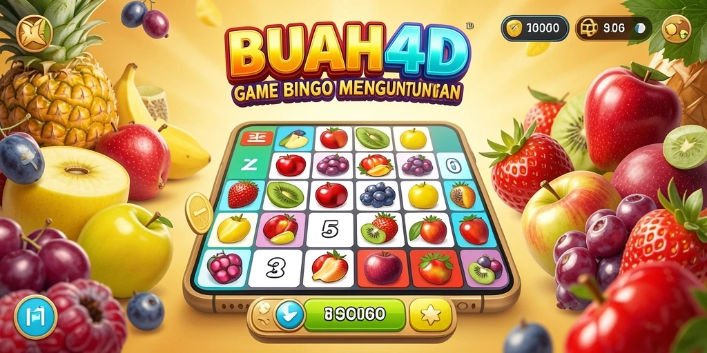 Tampilan menarik dari gameplay BUAH4D dengan fitur Bingo yang seru.
