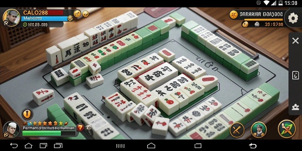 Tampilan gameplay seru dari CALO288 yang menggambarkan keseruan Mahjong.
