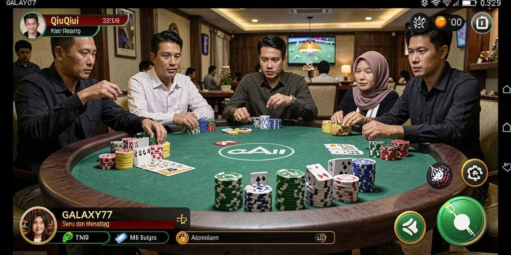 Gameplay menegangkan dari GALAXY77 dalam QiuQiu.