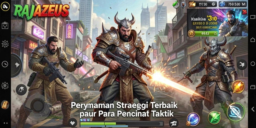 Tampilan gameplay menarik dari RAJAZEUS yang penuh strategi.