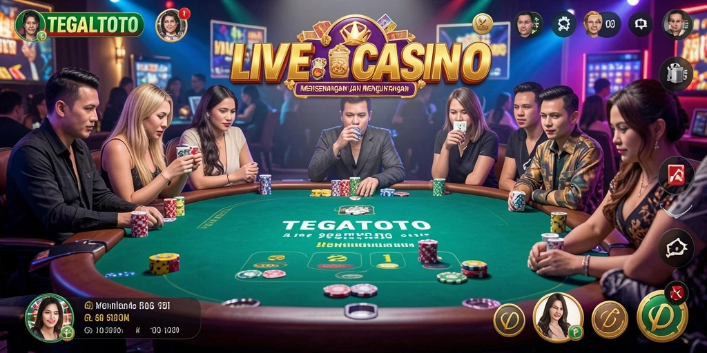 Tampilan gameplay Live Casino TEGALTOTO yang mendebarkan dan interaktif.